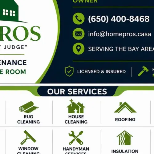 Home Pros business card listing services and contact info